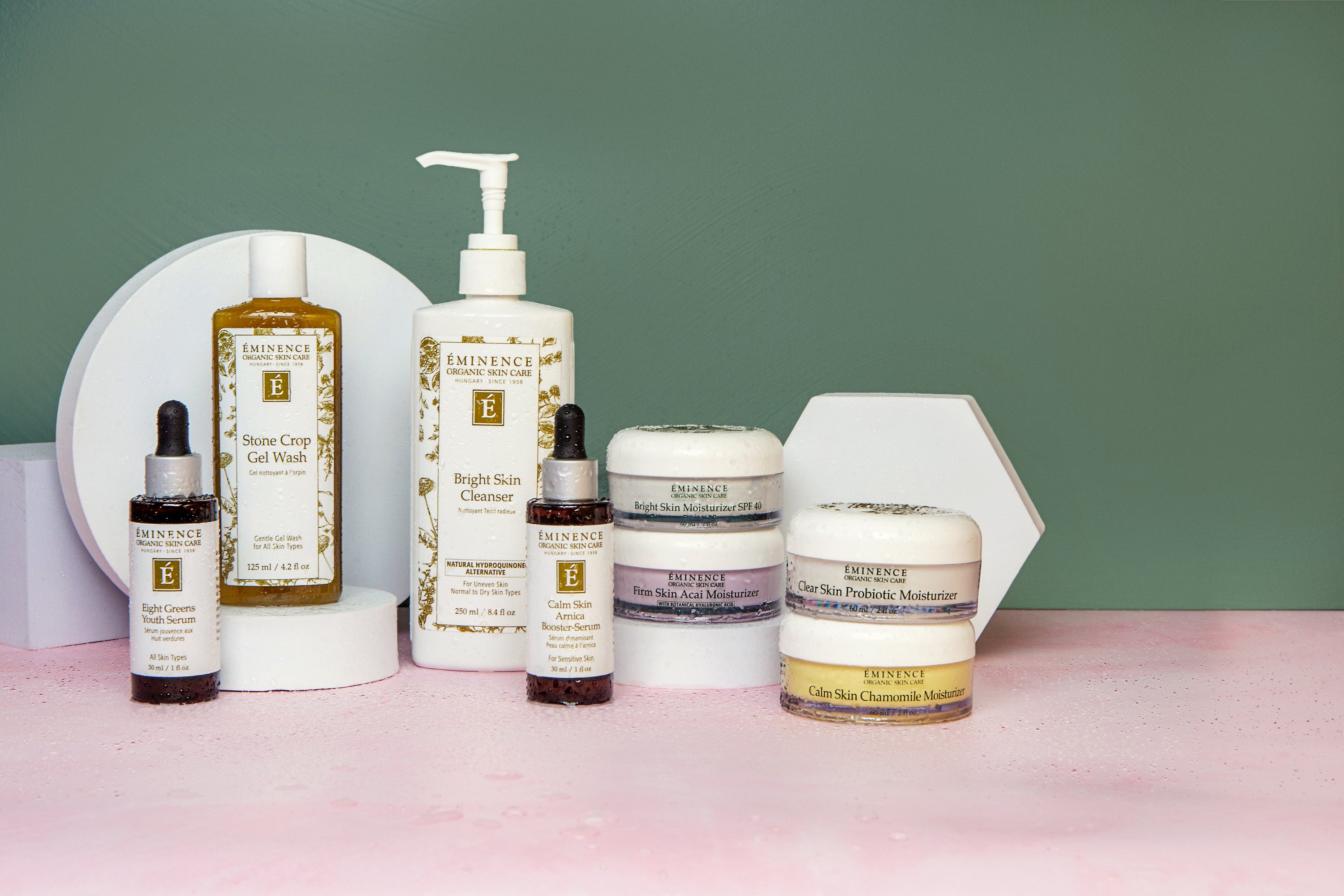 Image of a variety of Eminence Organics Products