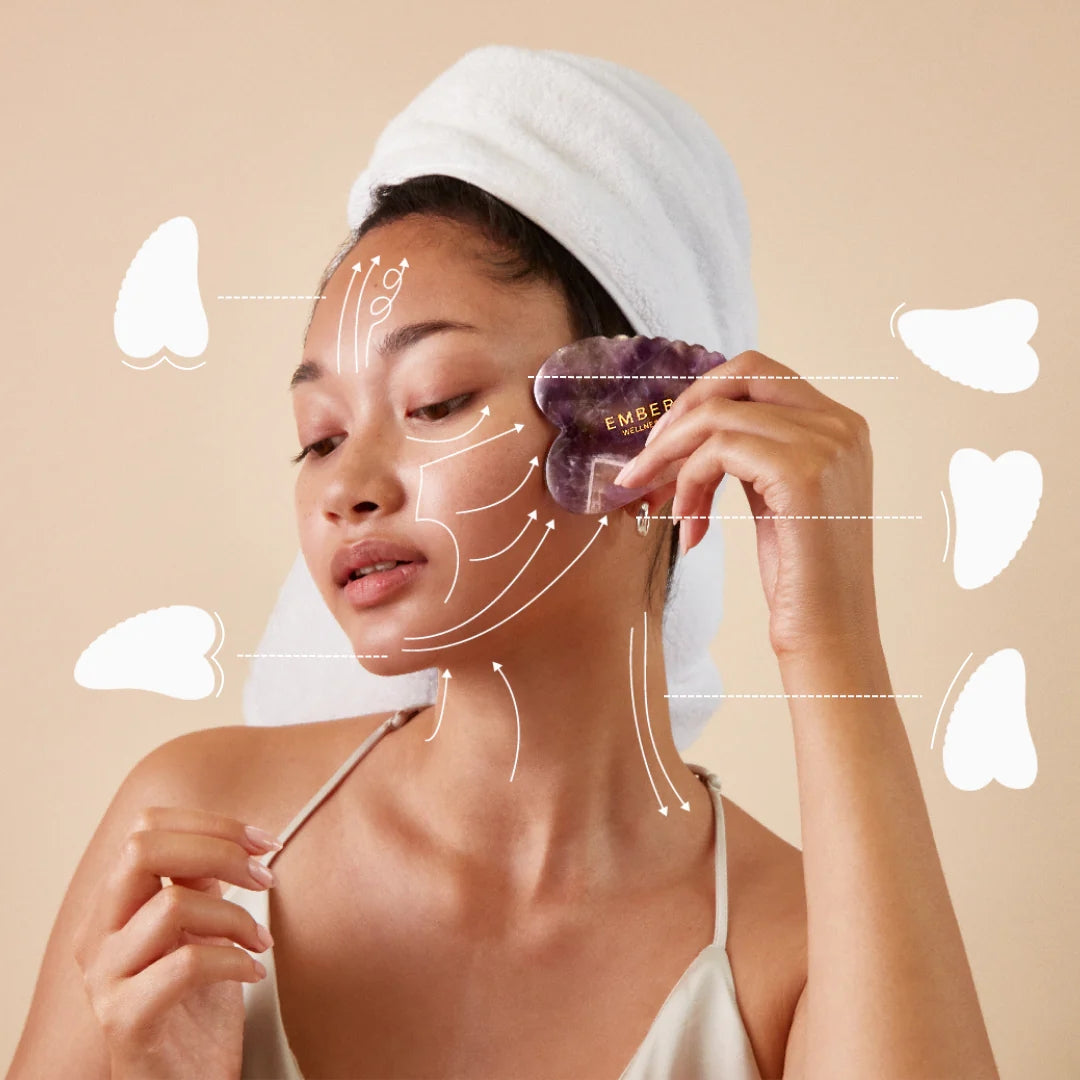 Ember Wellness - Heart Gua Sha - Agate