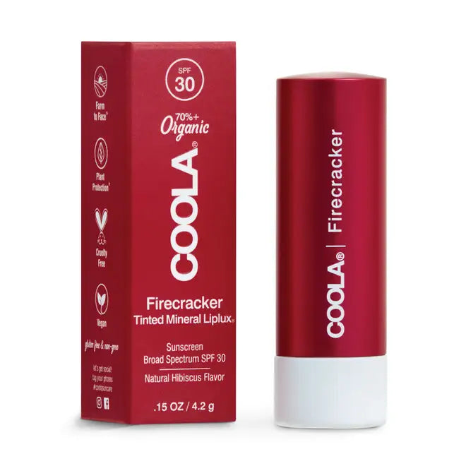 COOLA Organic Mineral Liplux® Tinted Lip Balm Sunscreen SPF30 - 4 Shades