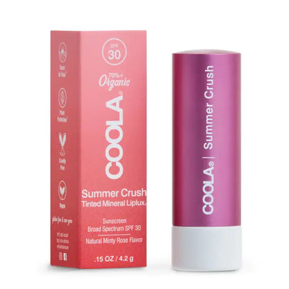 COOLA Organic Mineral Liplux® Tinted Lip Balm Sunscreen SPF30 - 4 Shades