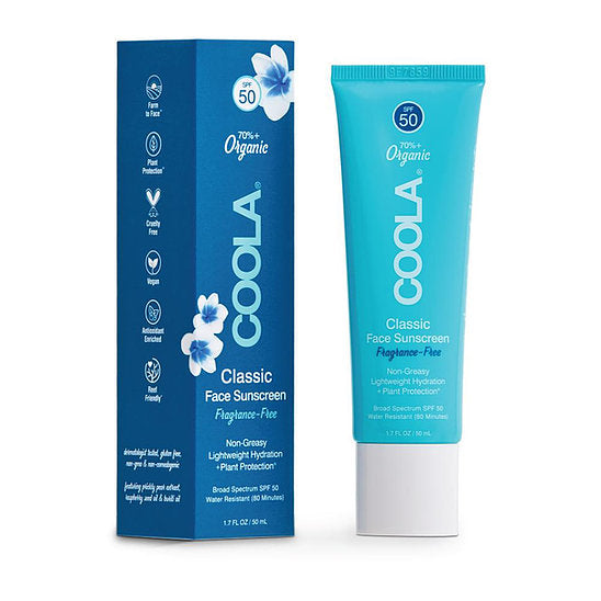 COOLA Organic Classic Face Sunscreen Lotion SPF50 - Fragrance Free