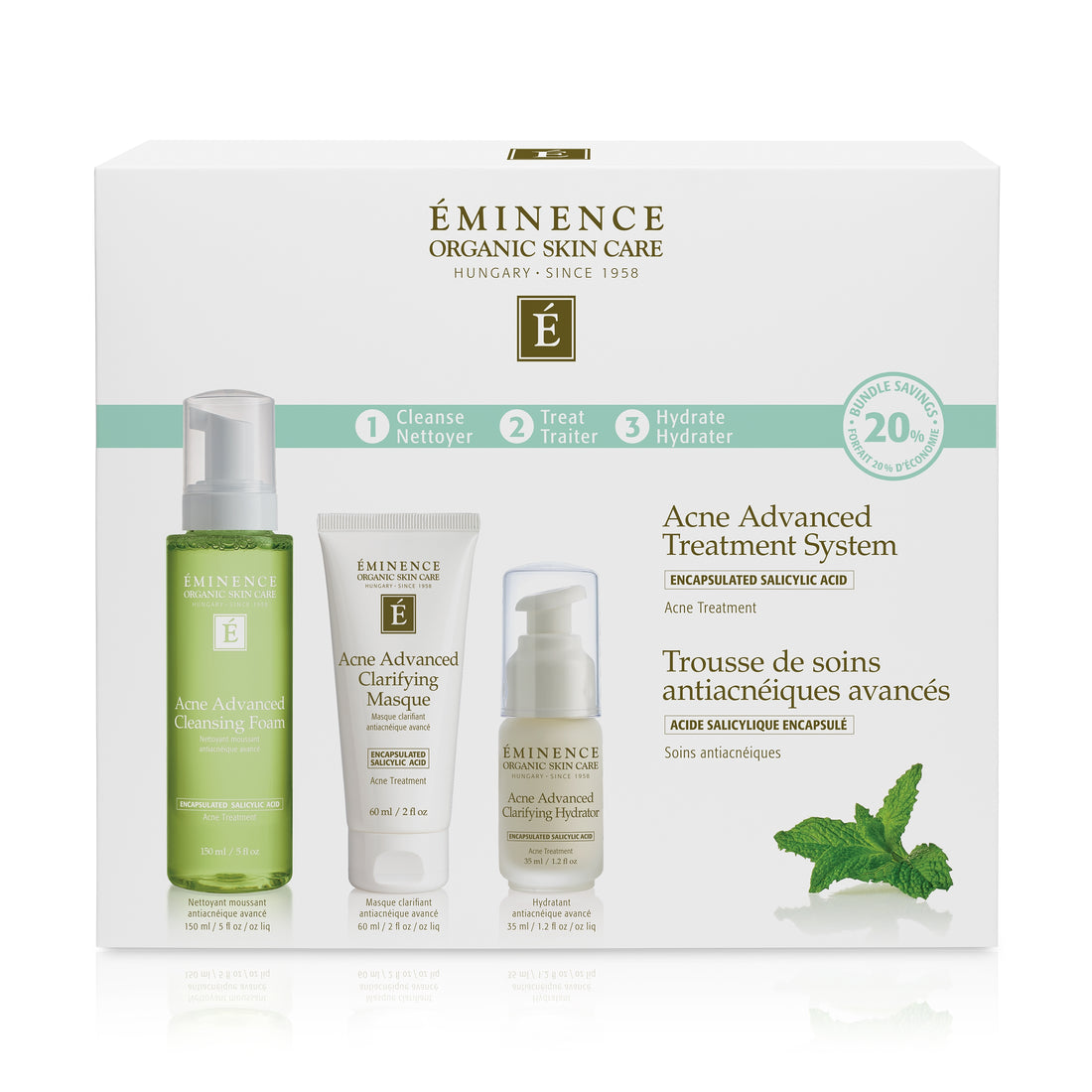 Eminence Organics Acne Advanced 3-Step Treatment System